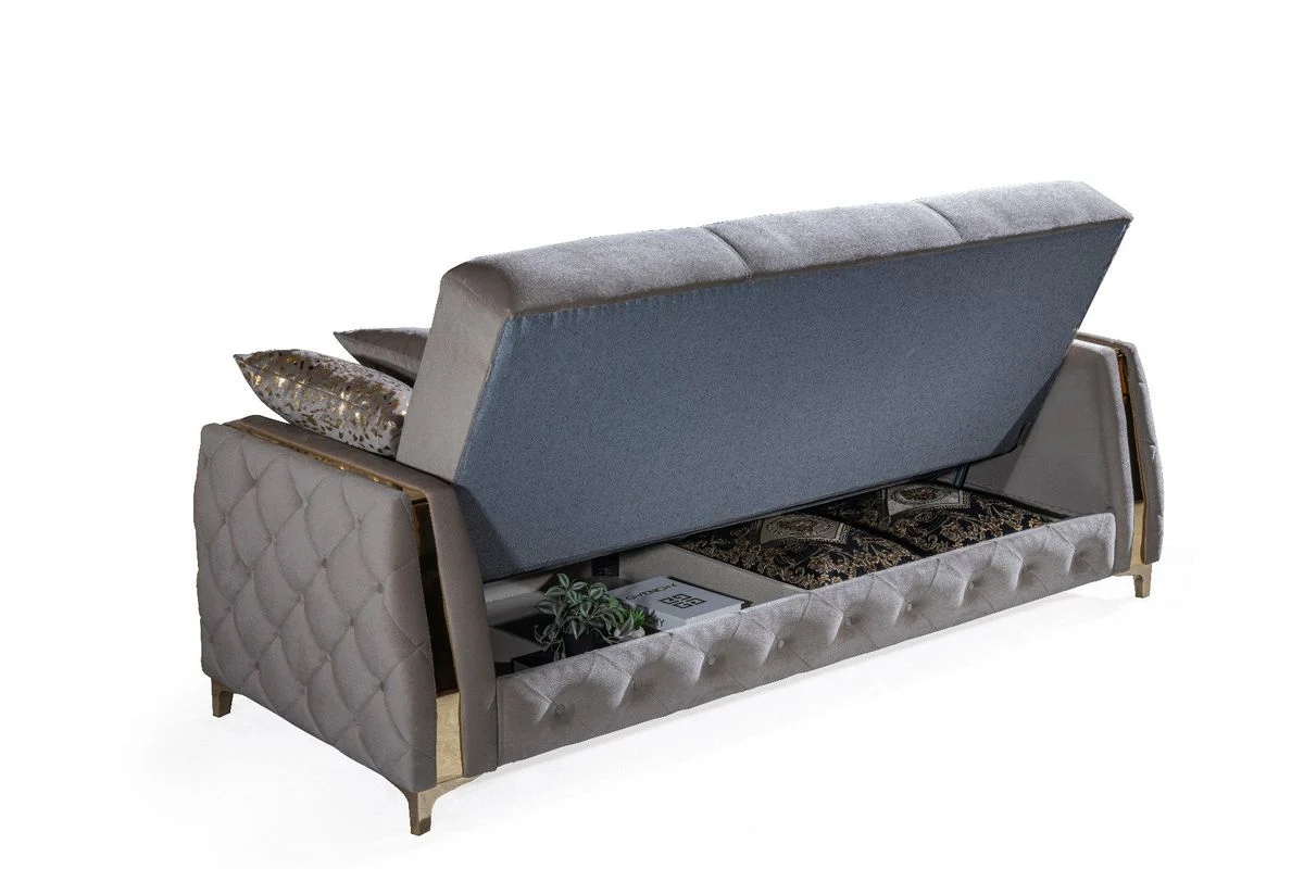 Galaxy Home Lust Sleeper Sofa in Taupe - Image 4