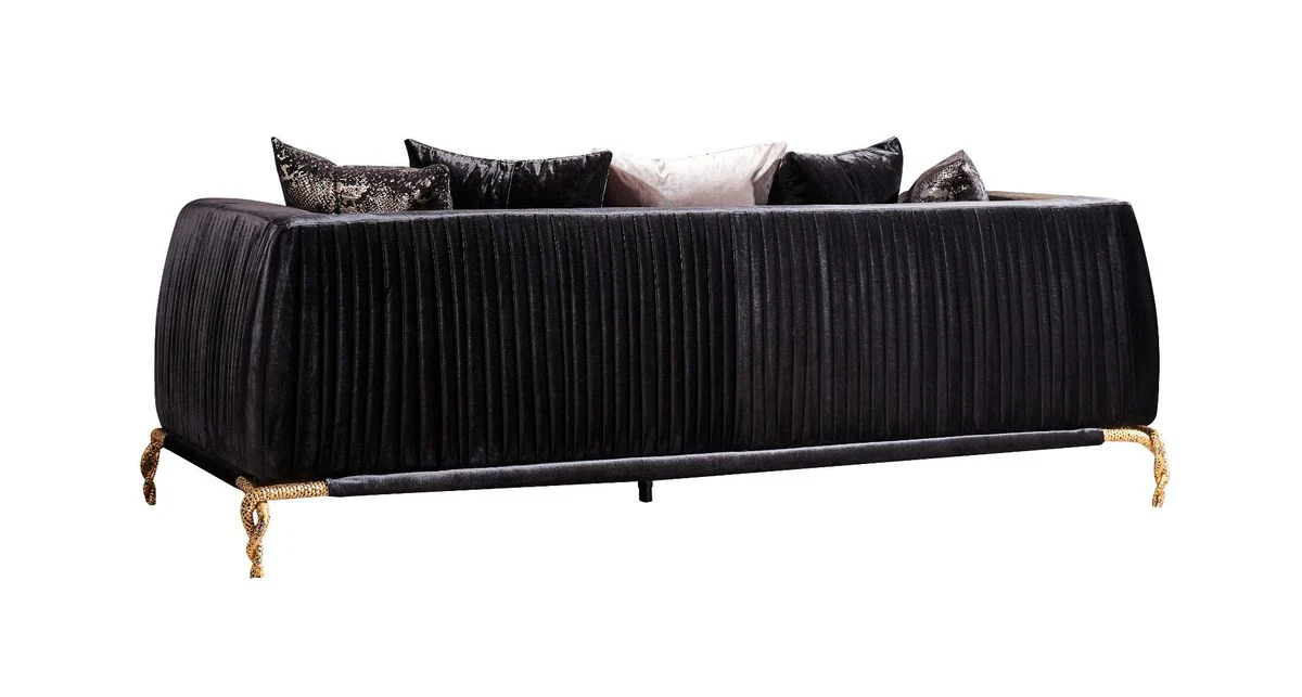 Galaxy Home Majesty Sofa in Black - Image 2