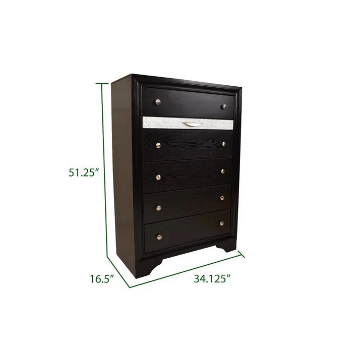 Galaxy Home Matrix Chest in Black - Image 2