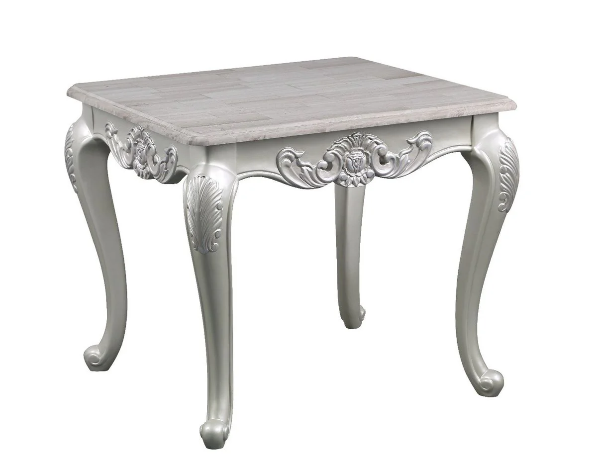 Galaxy Home Melrose End Table in Silver
