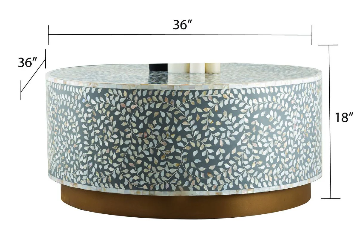 Galaxy Home Modern Luxe Coffee Table in Gray - Image 3