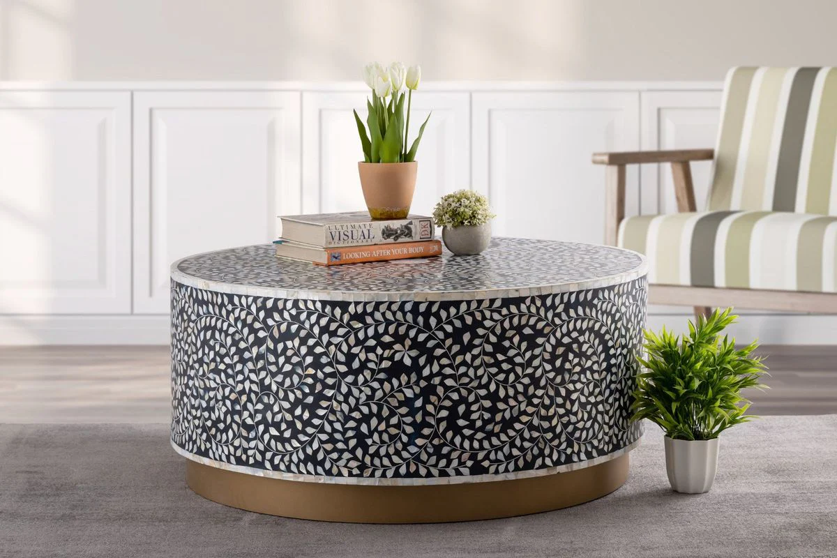 Galaxy Home Modern Luxe Coffee Table in Navy - Image 2