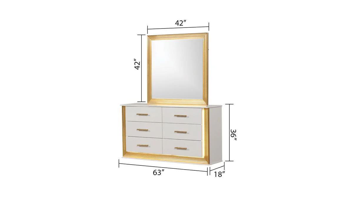 Galaxy Home Obsession Dresser in White - Image 6