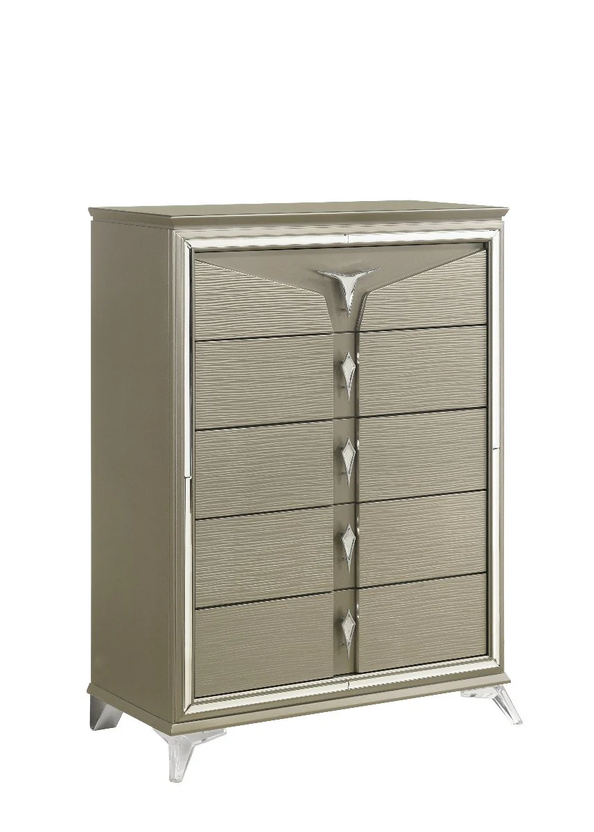 Galaxy Home Samantha Chest in Silver
