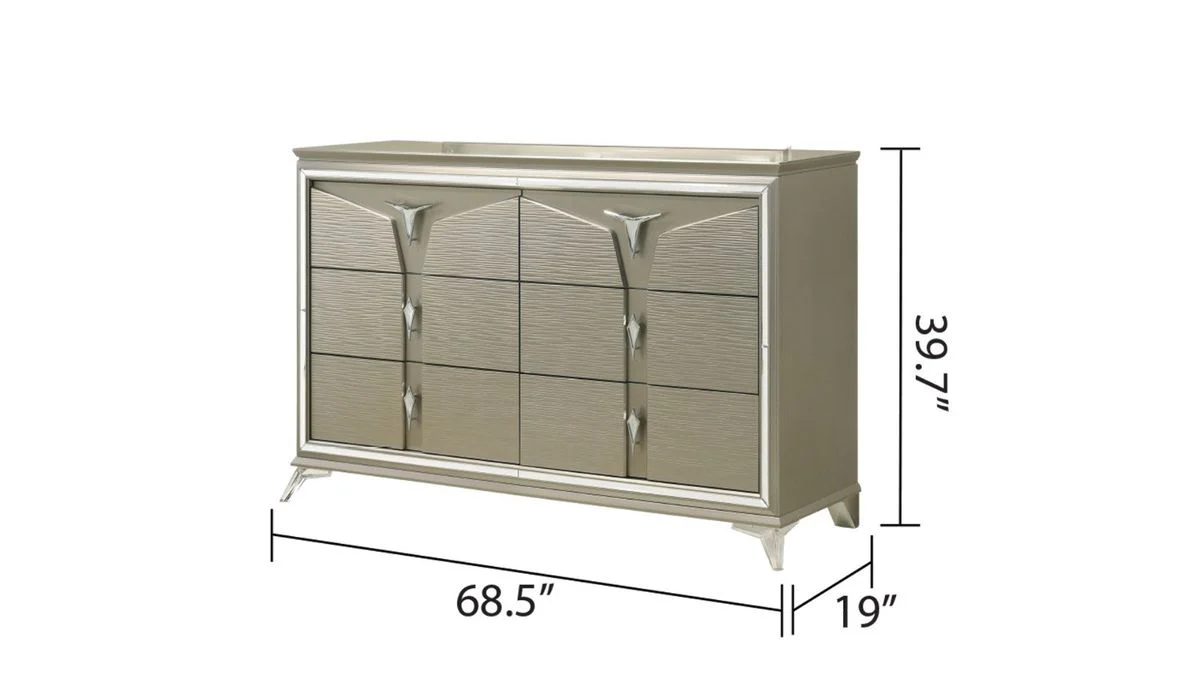 Galaxy Home Samantha Dresser in Silver - Image 4