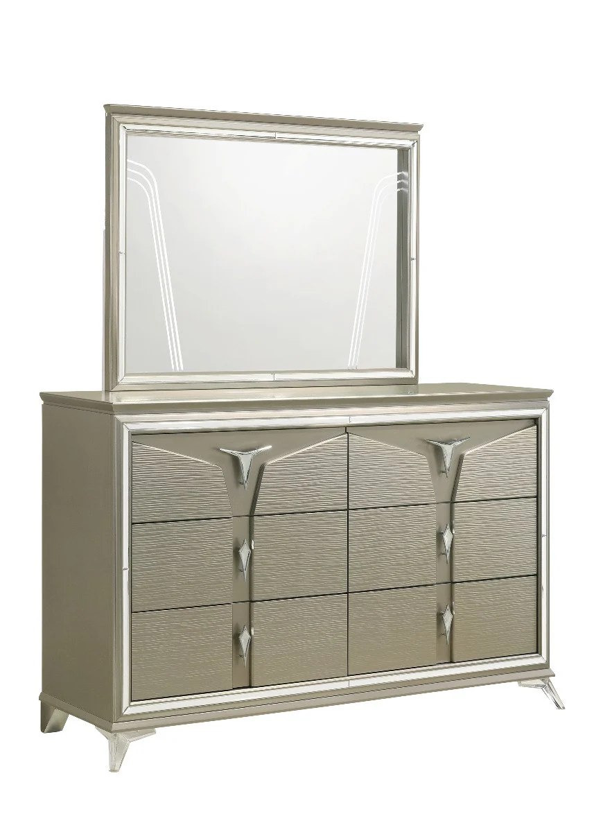 Galaxy Home Samantha Mirror Silver - Image 2