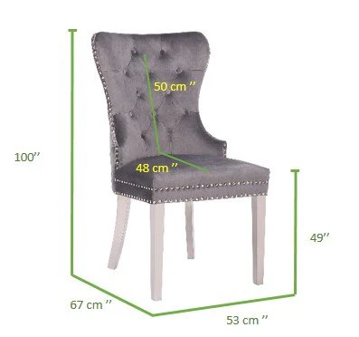 Galaxy Home Simba Stainless Steel Legs Dining Chair (Set of 2) in Grey - Image 4