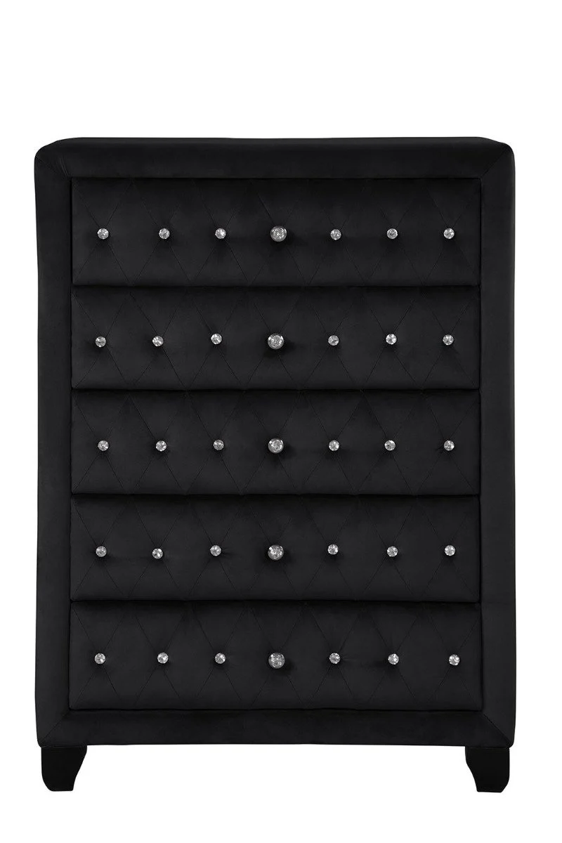 Galaxy Home Sophia Crystal Chest in Black