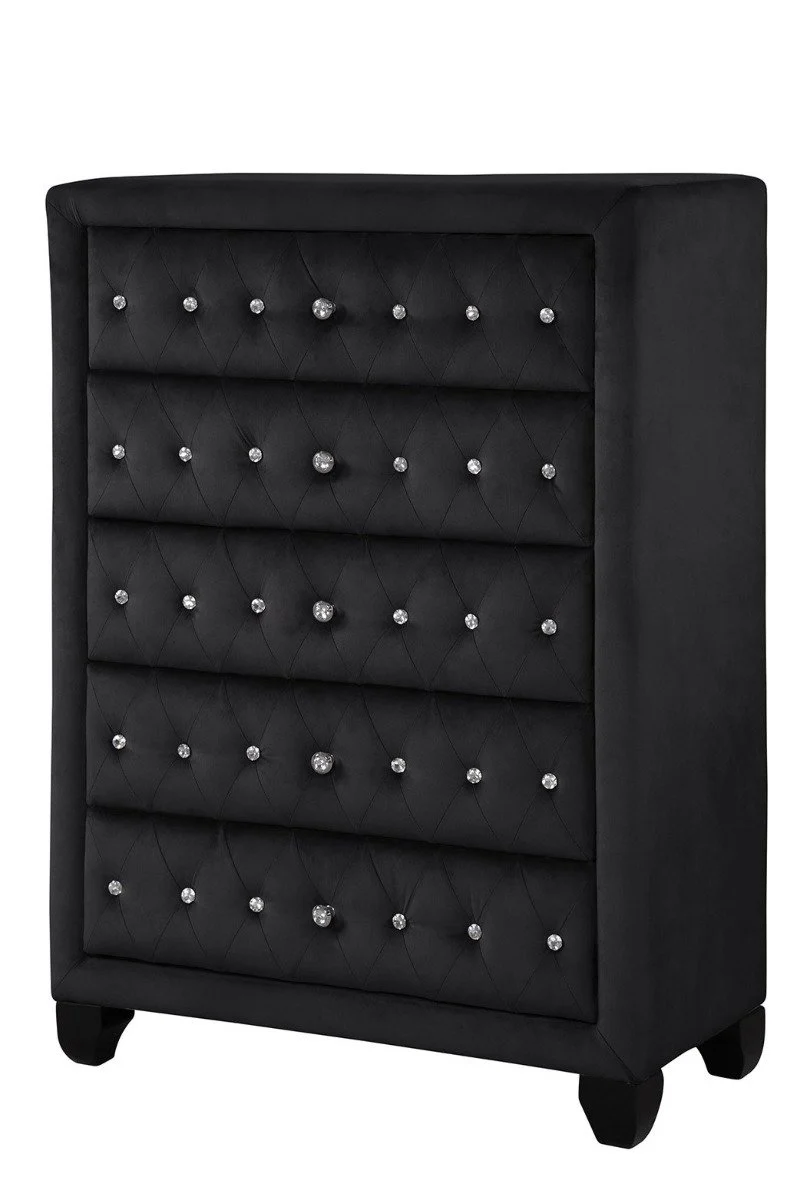 Galaxy Home Sophia Crystal Chest in Black - Image 2