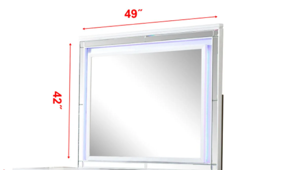 Galaxy Home Sterling Mirror in White - Image 2