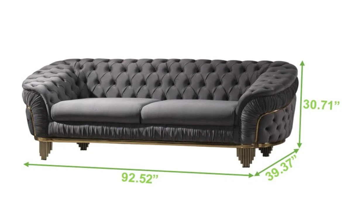 Galaxy Home Vanessa Sofa in Gray - Image 3