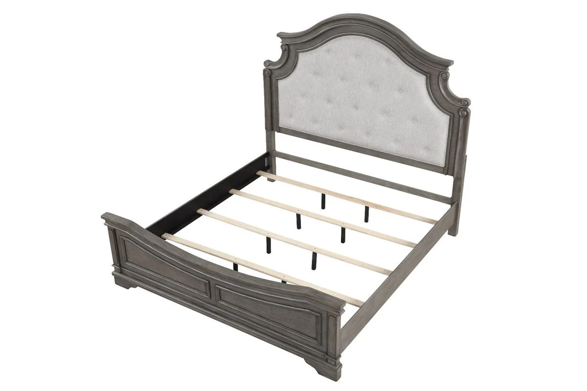 Galaxy Home Grace Queen Bed in Gray - Image 3