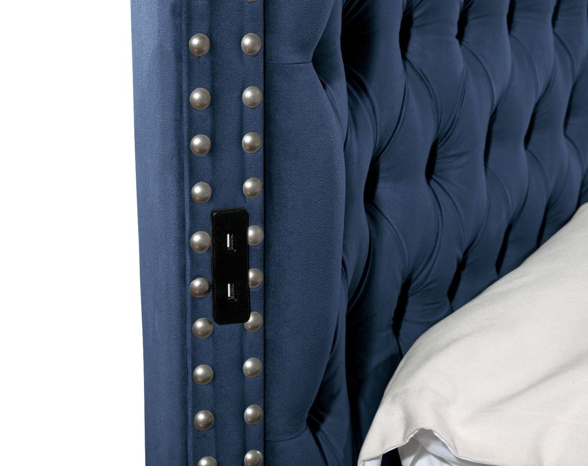 Galaxy Home Hazel King Bed in Blue - Image 3