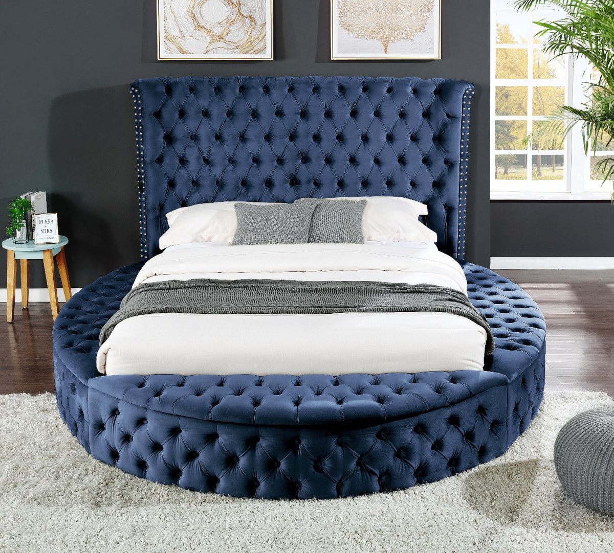 Galaxy Home Hazel King Bed in Blue - Image 4