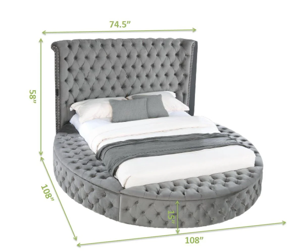 Galaxy Home Hazel Queen Bed in Gray - Image 2