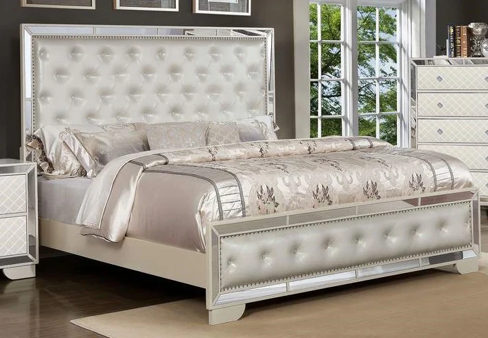 Galaxy Home Madison King Size Upholstery Bed in Beige - Image 2