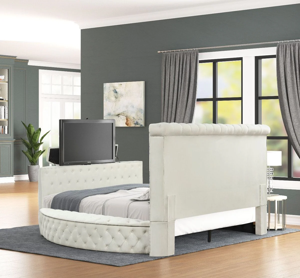 Galaxy Home Maya King Bed in Cream - Image 3
