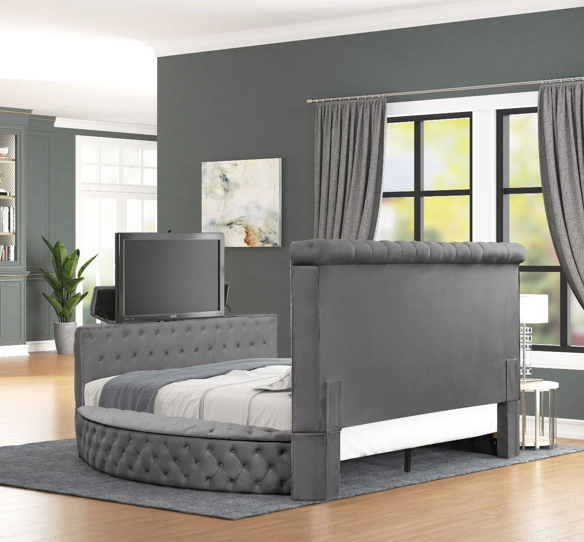 Galaxy Home Maya Queen Bed in Gray - Image 3