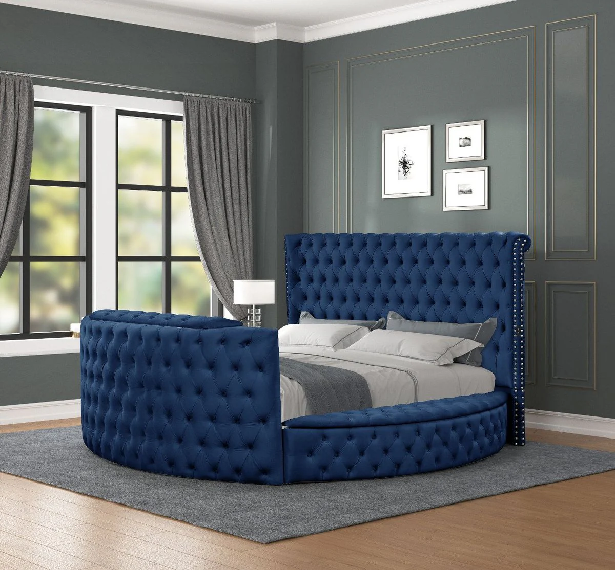 Galaxy Home Maya Queen Bed in Navy - Image 5