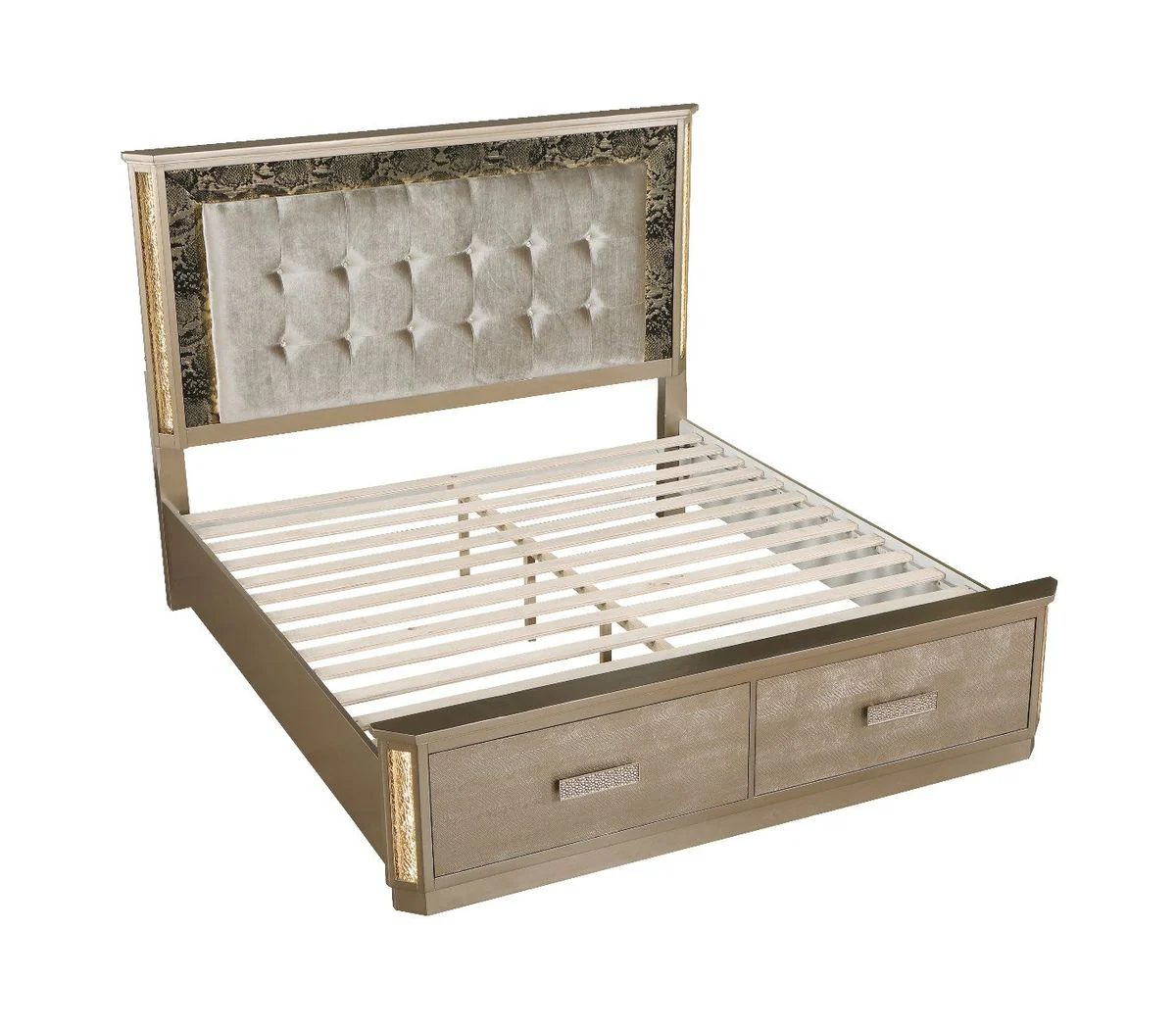 Galaxy Home Medusa Queen Bed in Gold - Image 3