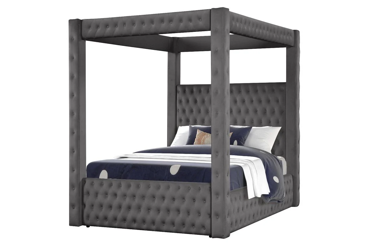 Galaxy Home Monica King Bed in Gray - Image 3