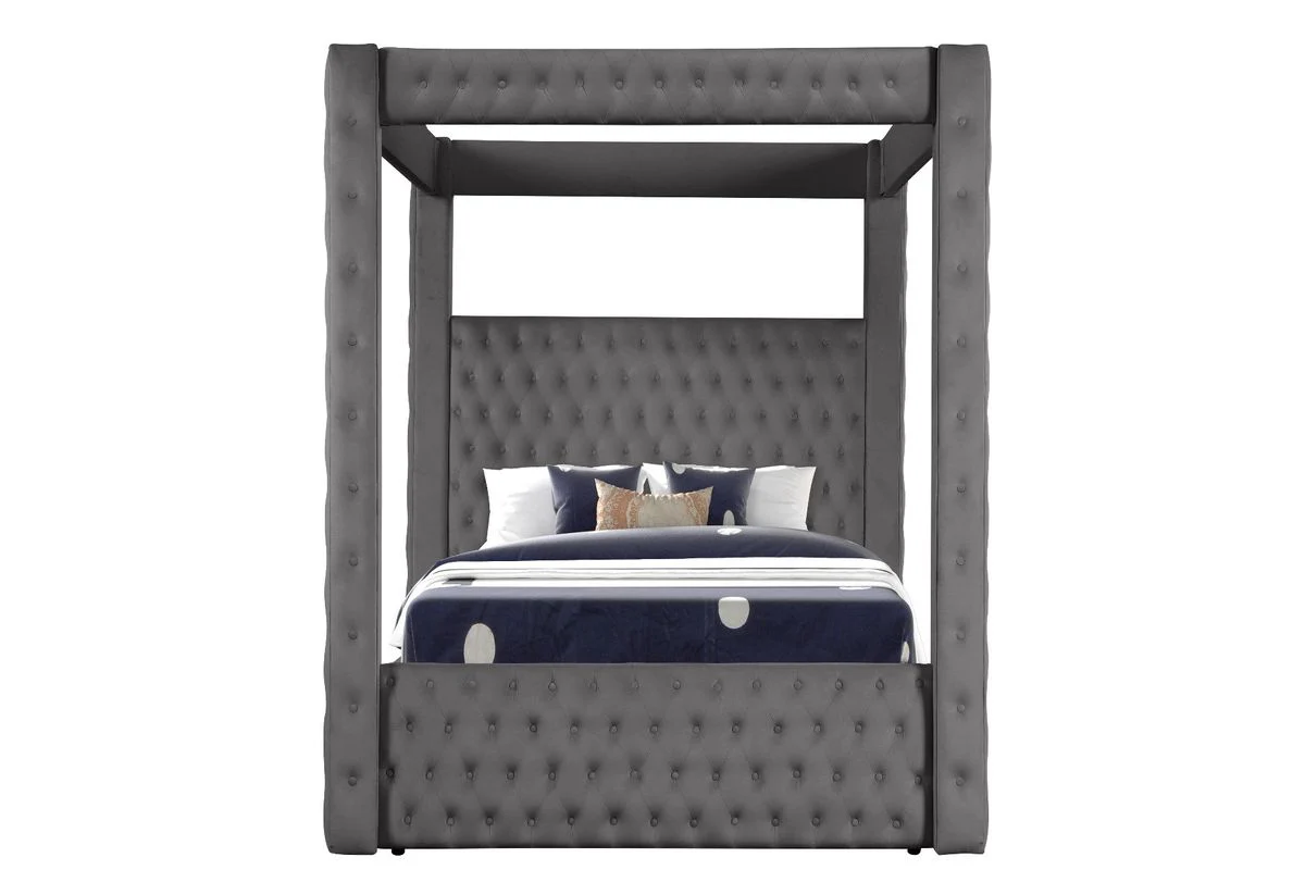 Galaxy Home Monica Queen Bed in Gray - Image 3