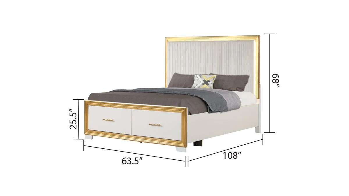 Galaxy Home Obsession Queen Bed in White - Image 4