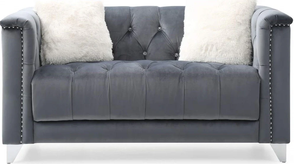Galaxy Home Russell Loveseat in Gray