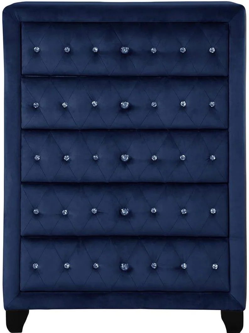 Galaxy Home Sophia Crystal Chest in Blue