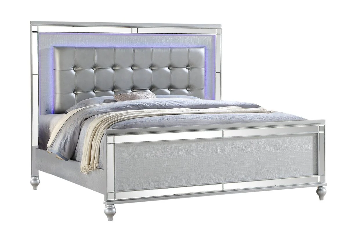 Galaxy Home Sterling Queen Bed in Silver - Image 4