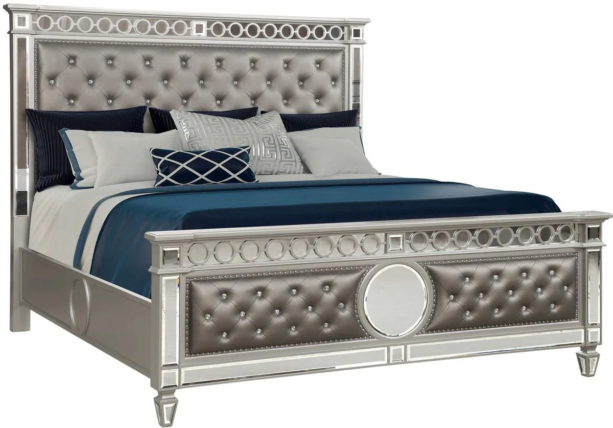 Galaxy Home Symphony Queen Bed in Silver
