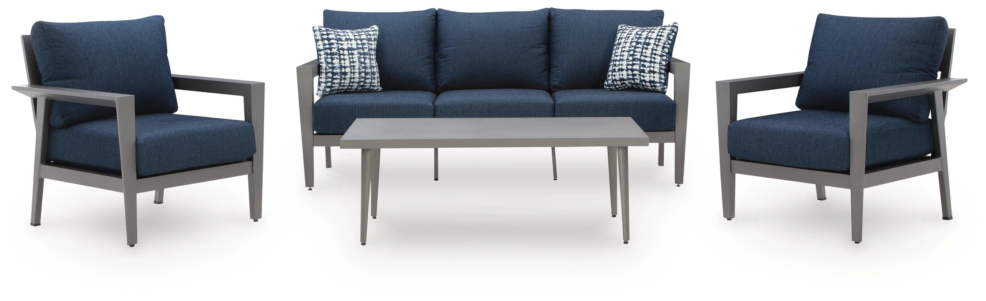 Gali Outdoor Sofa/Chairs/Table Set (Set of 4)