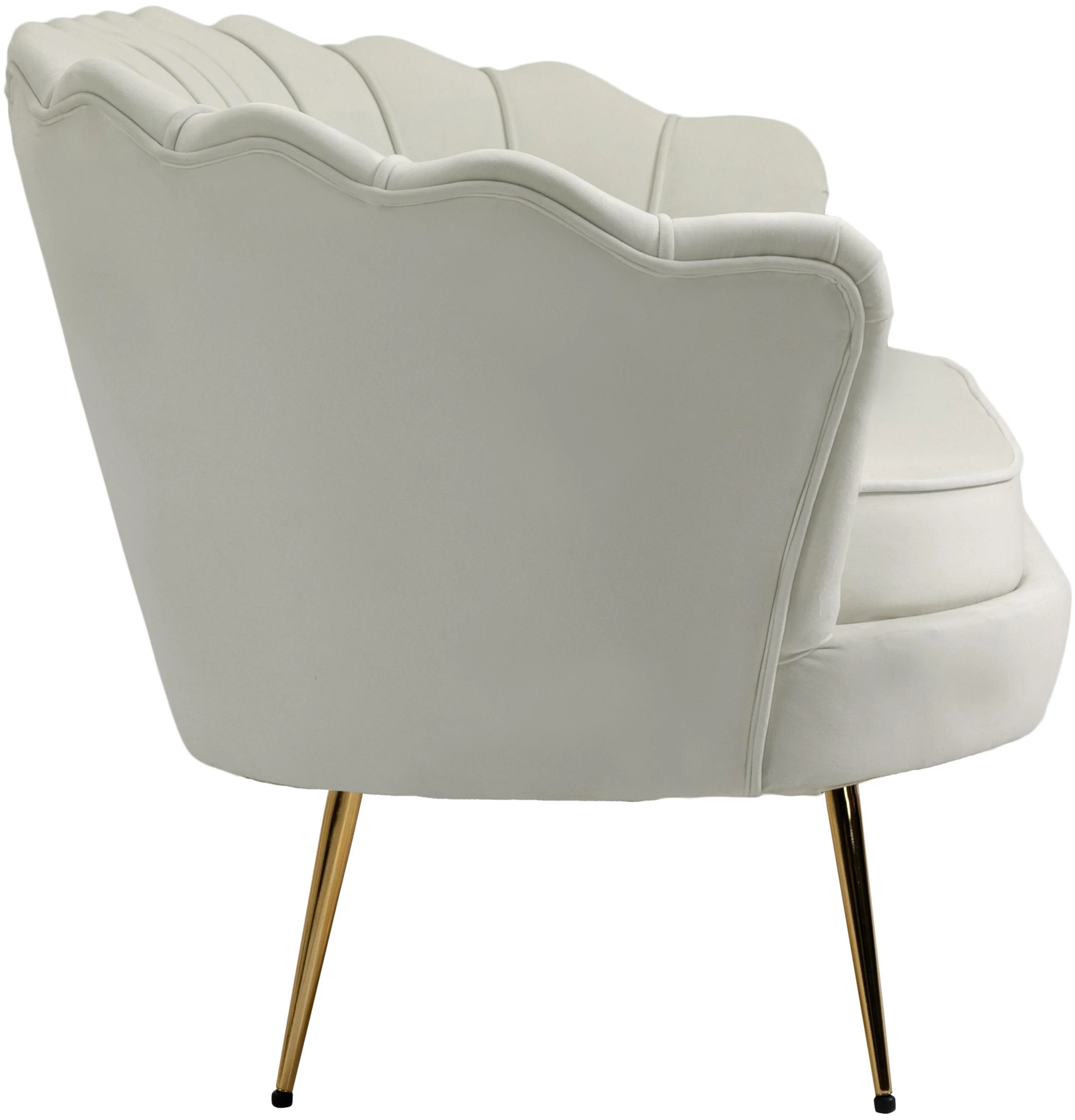 Gardenia Cream Velvet Loveseat - Image 6