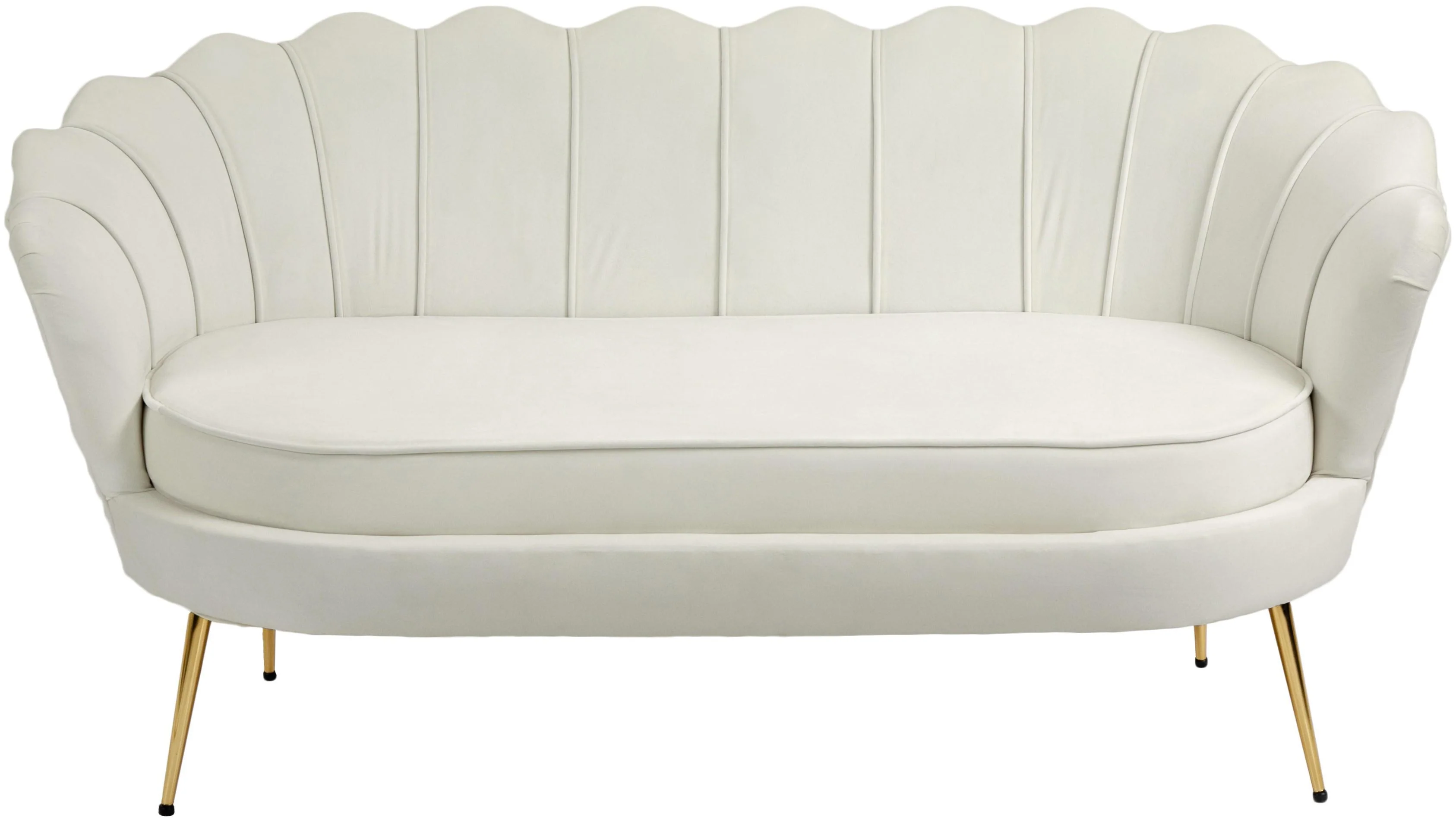 Gardenia Cream Velvet Loveseat - Image 8