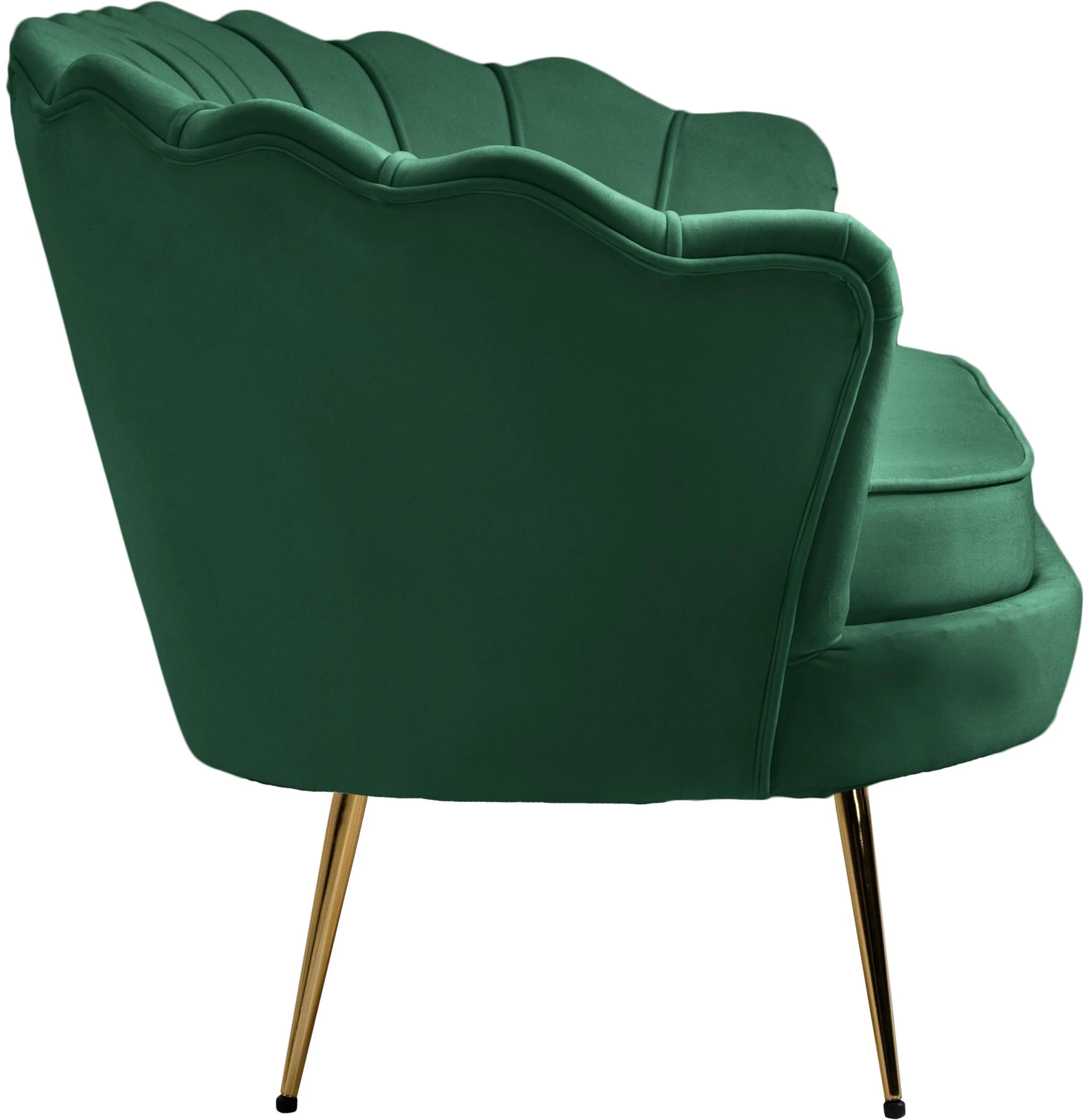 Gardenia Green Velvet Loveseat - Image 6
