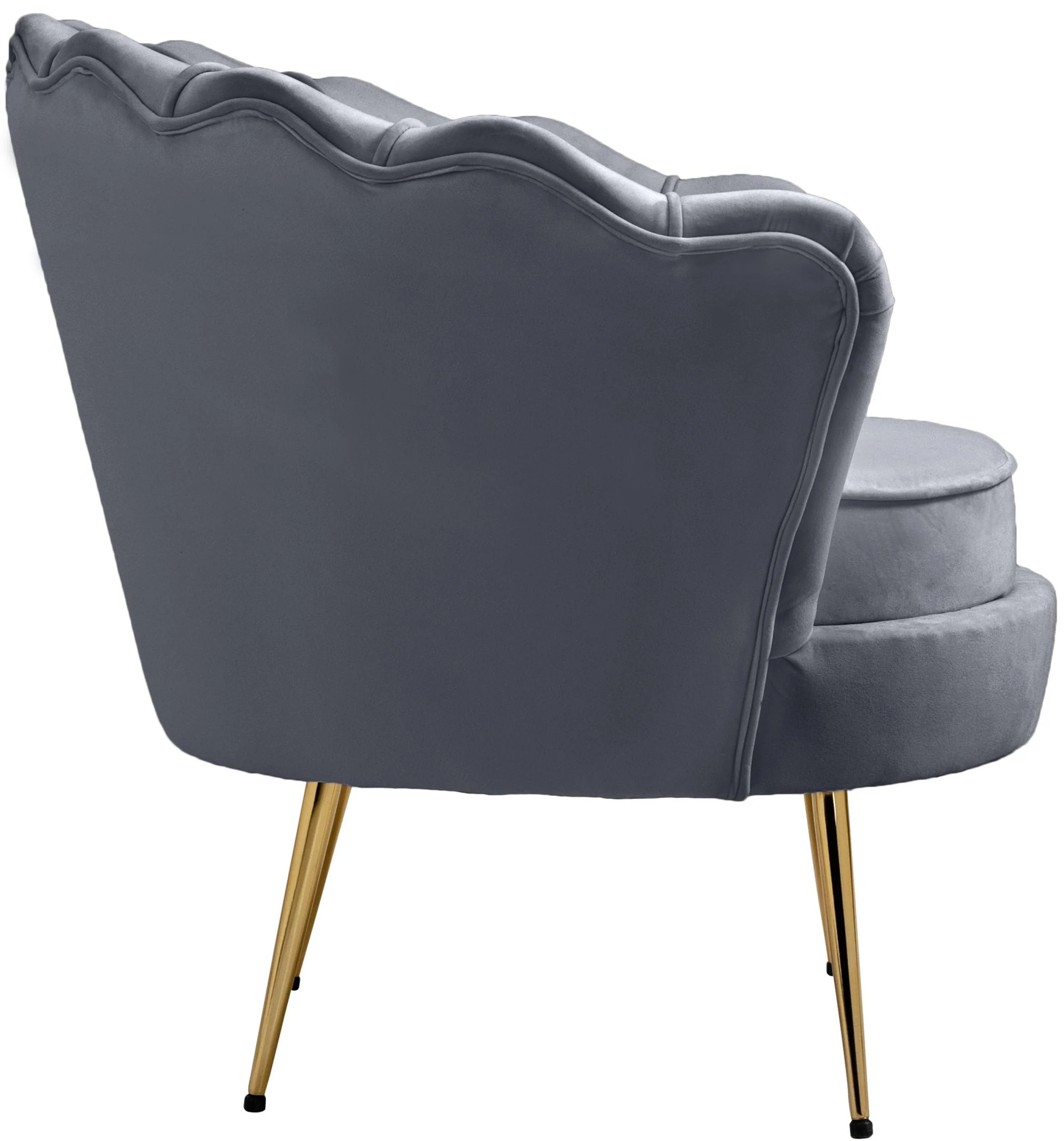 Gardenia Grey Velvet Chair - Image 6
