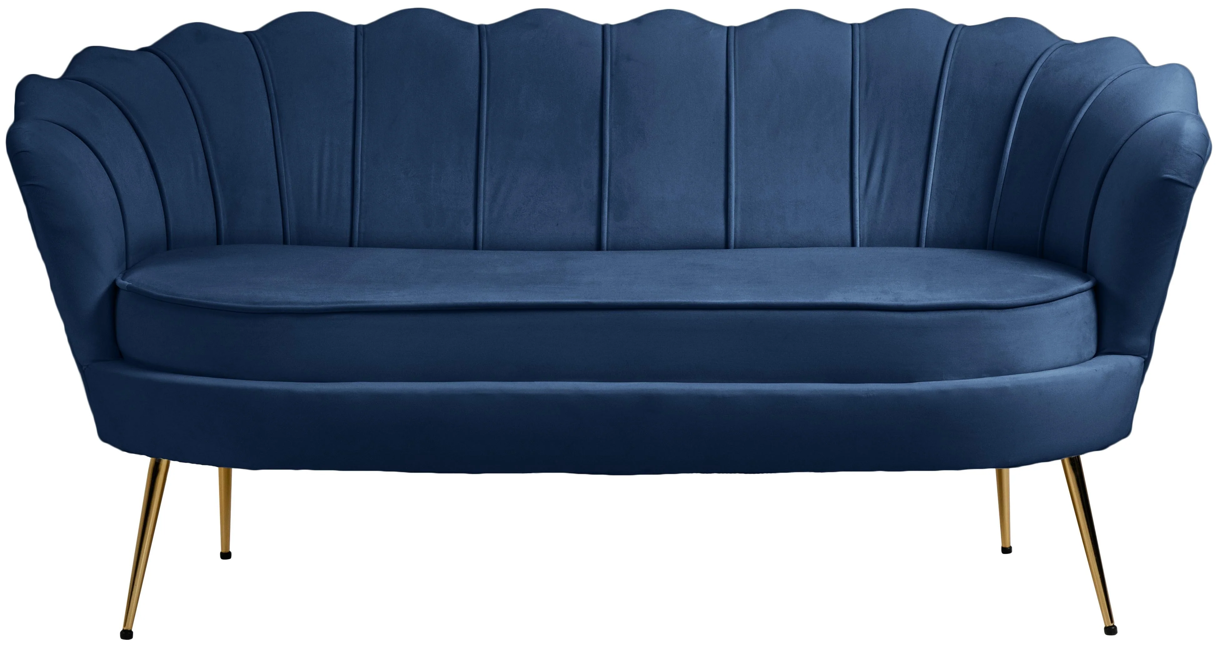 Gardenia Navy Velvet Loveseat - Image 7
