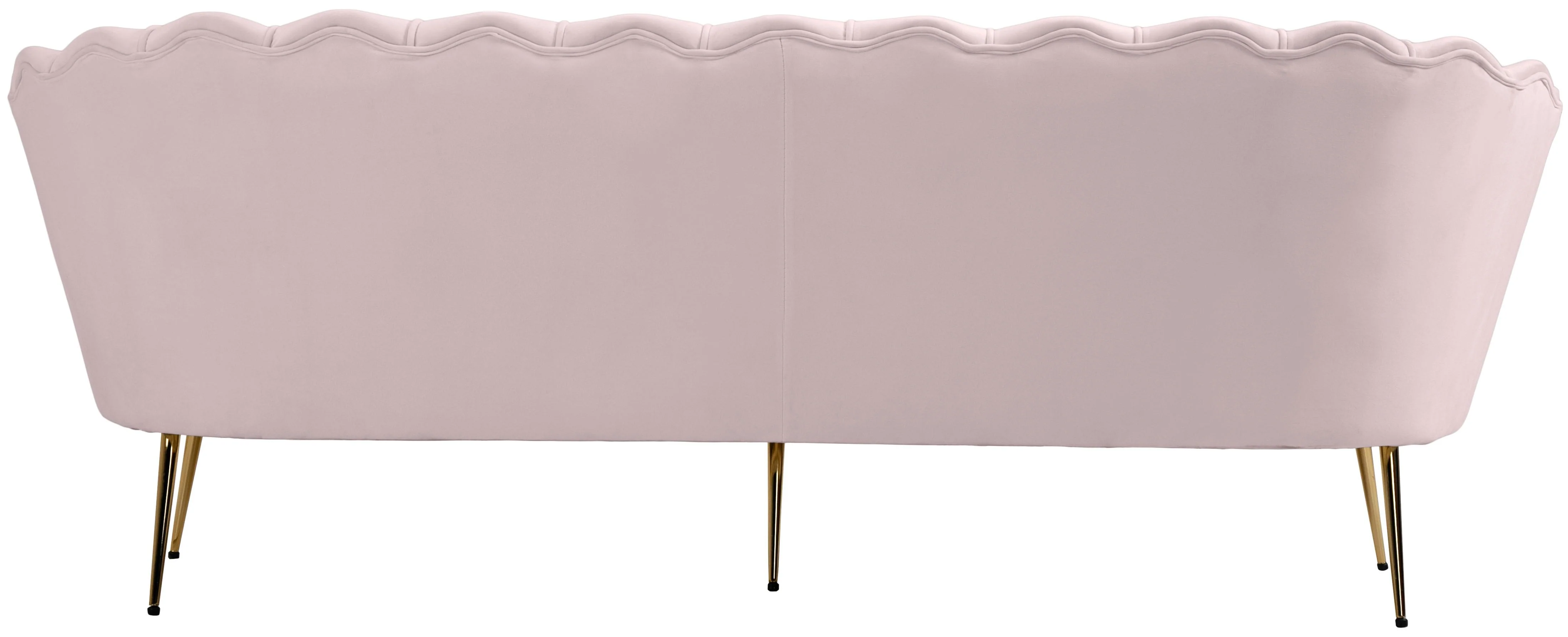 Gardenia Pink Velvet Sofa - Image 5
