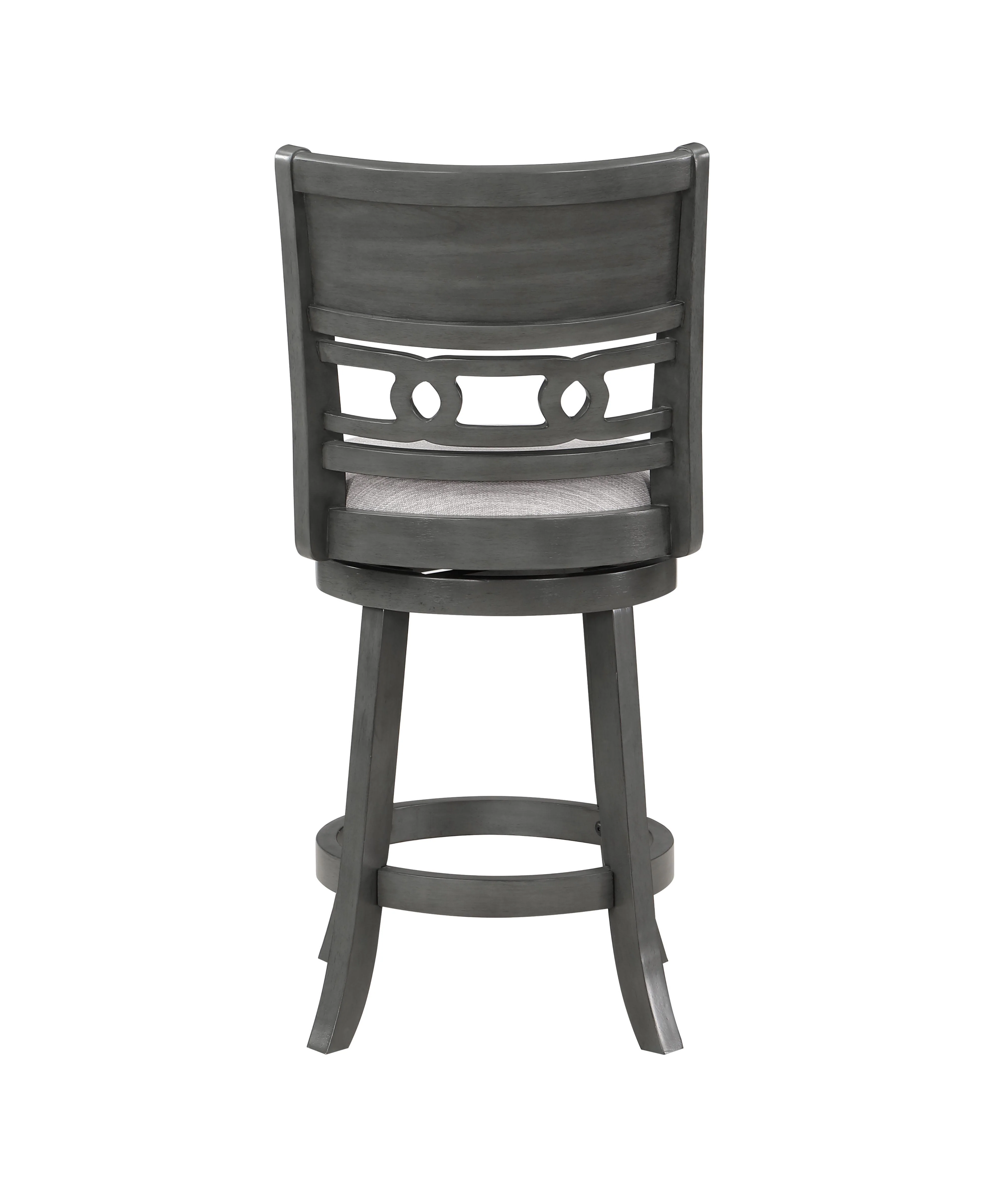 GIA 24" SWIVEL COUNTER STOOL-GRAY W/GRAY FABRIC SEAT - Image 5