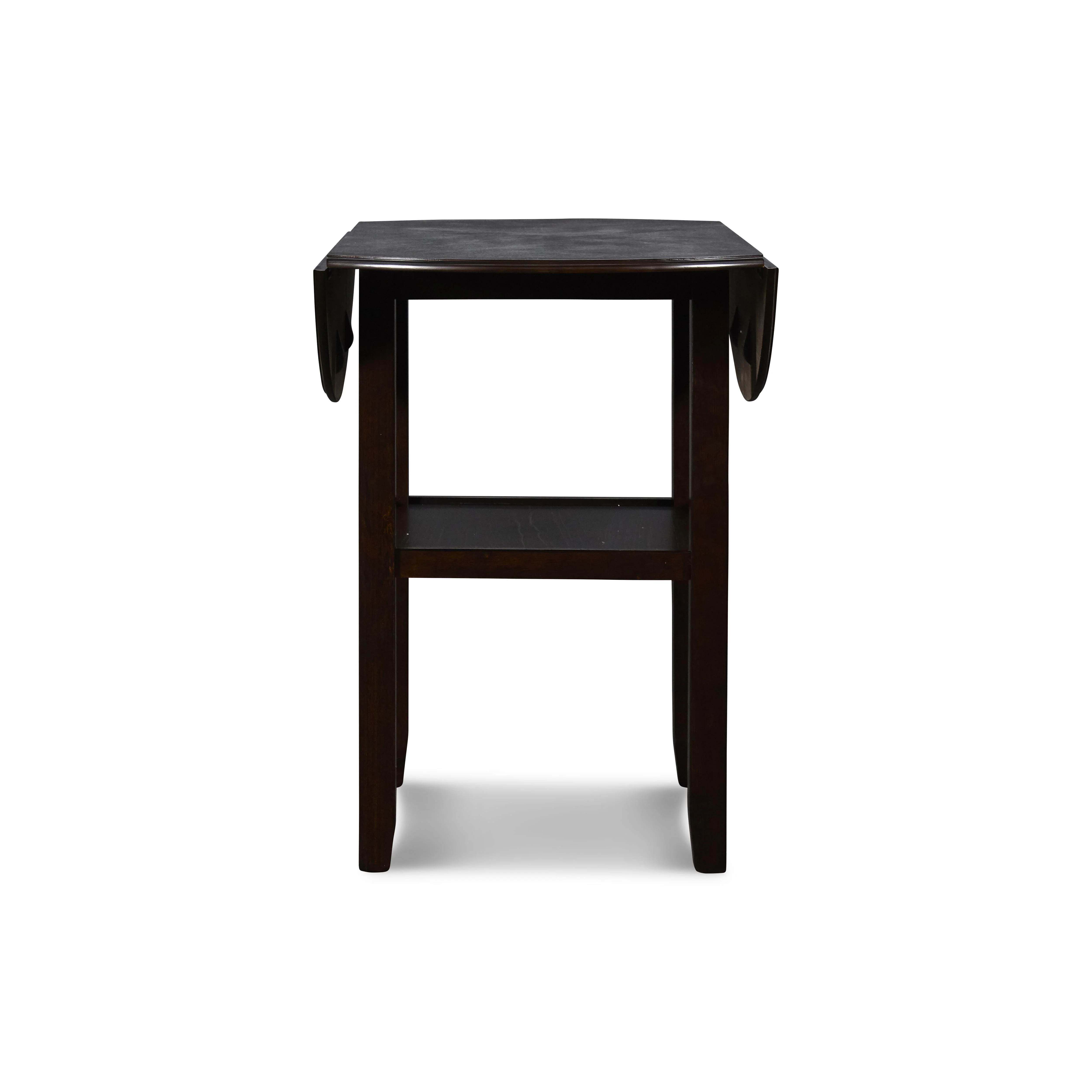GIA 42" COUNTER DROP LEAF TABLE W/2 CHAIRS-EBONY - Image 4