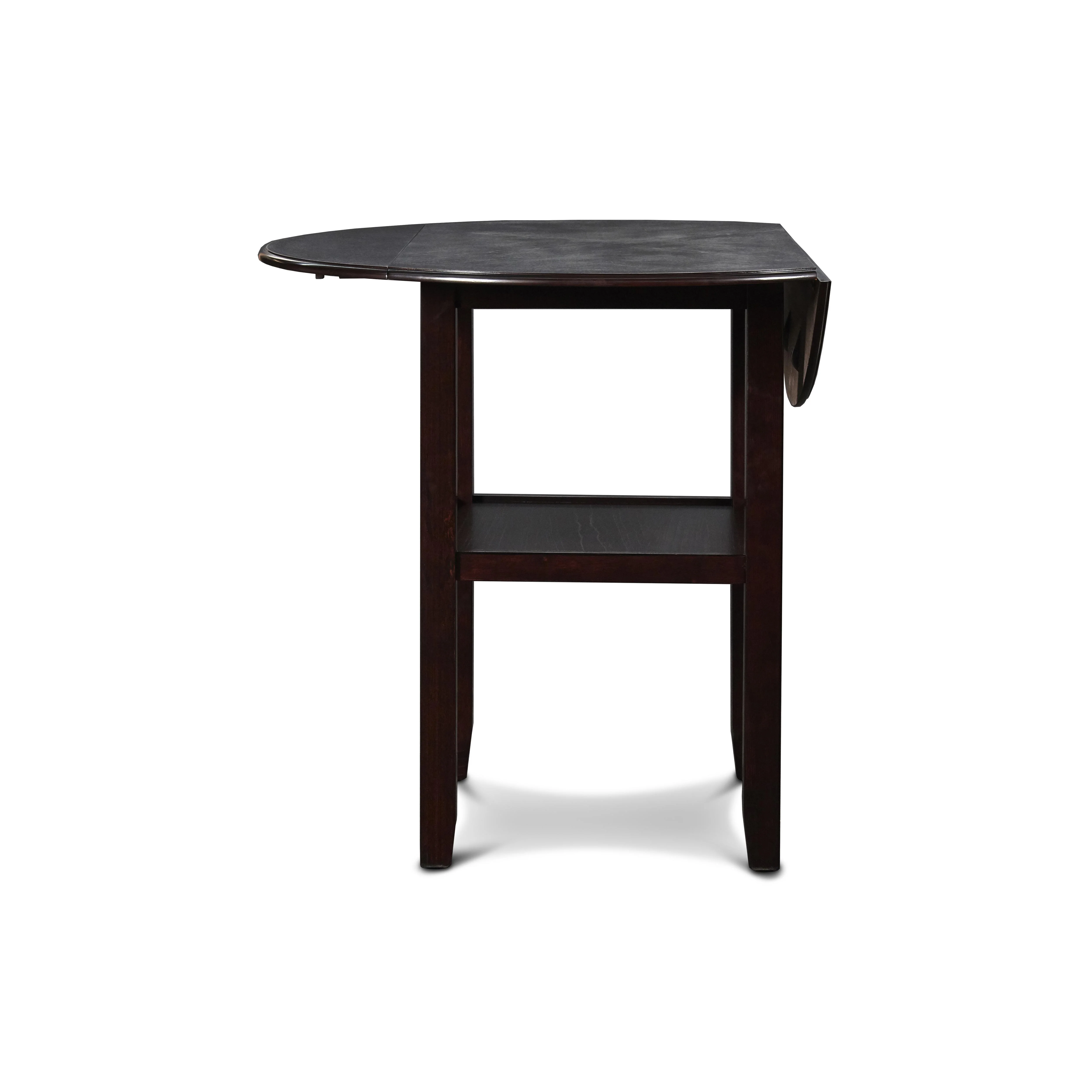 GIA 42" COUNTER DROP LEAF TABLE W/2 CHAIRS-EBONY - Image 5