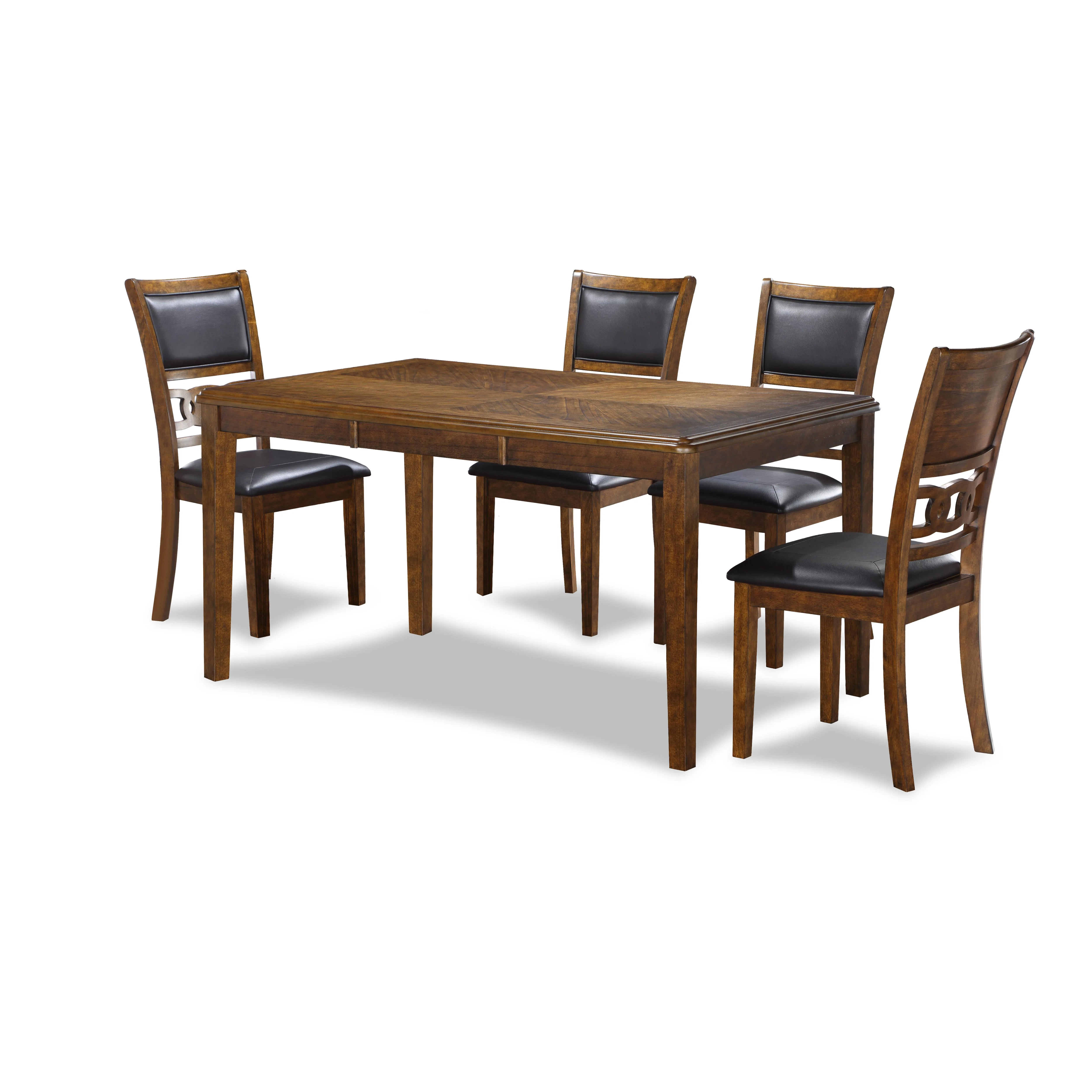 GIA 60" DINING TABLE+CHAIRS (5 PCS/CTN) -BROWN - Image 3