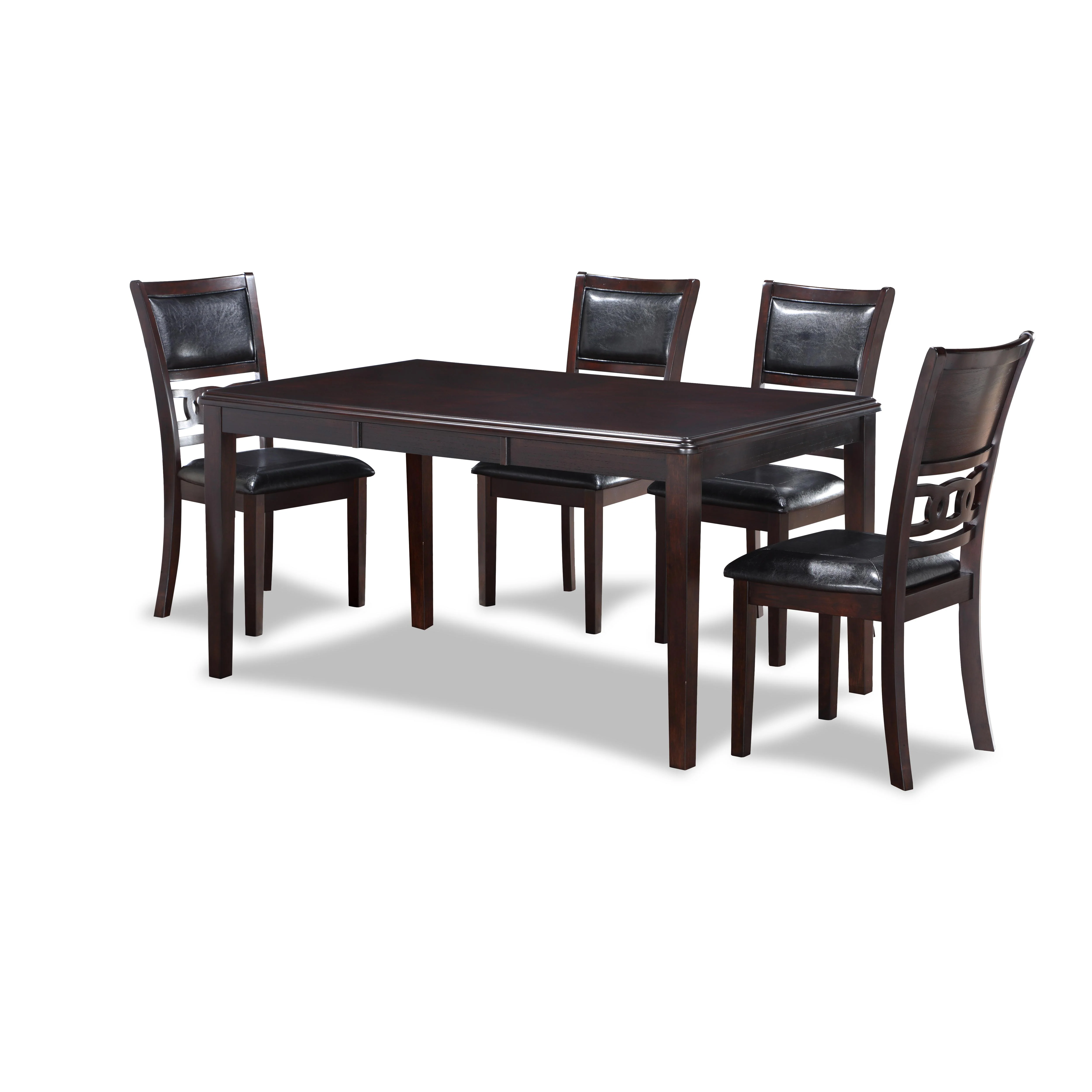 GIA 60" DINING TABLE+CHAIRS (5 PCS/CTN) -EBONY - Image 3
