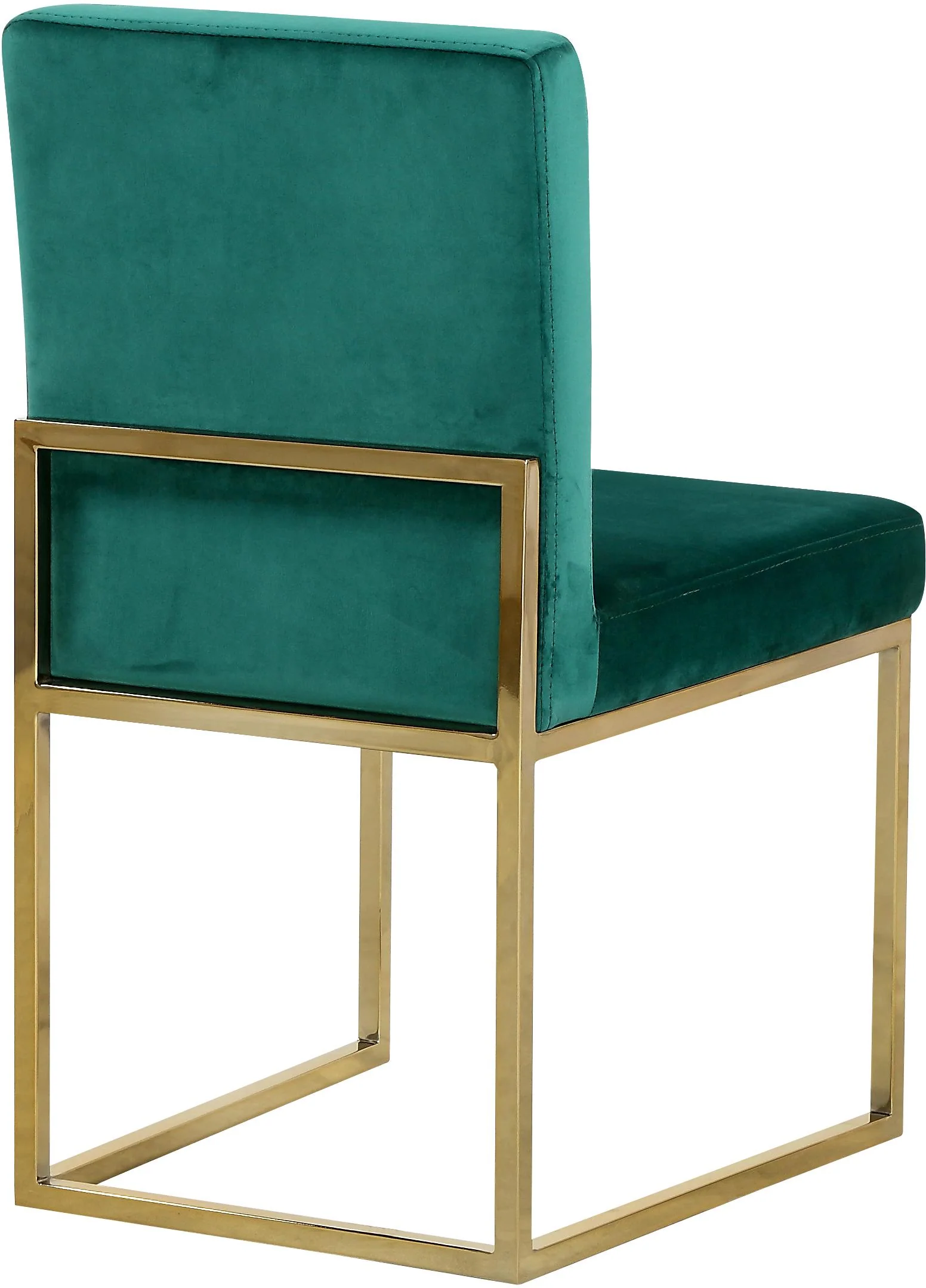 Giselle Green Velvet Dining Chair - Image 2
