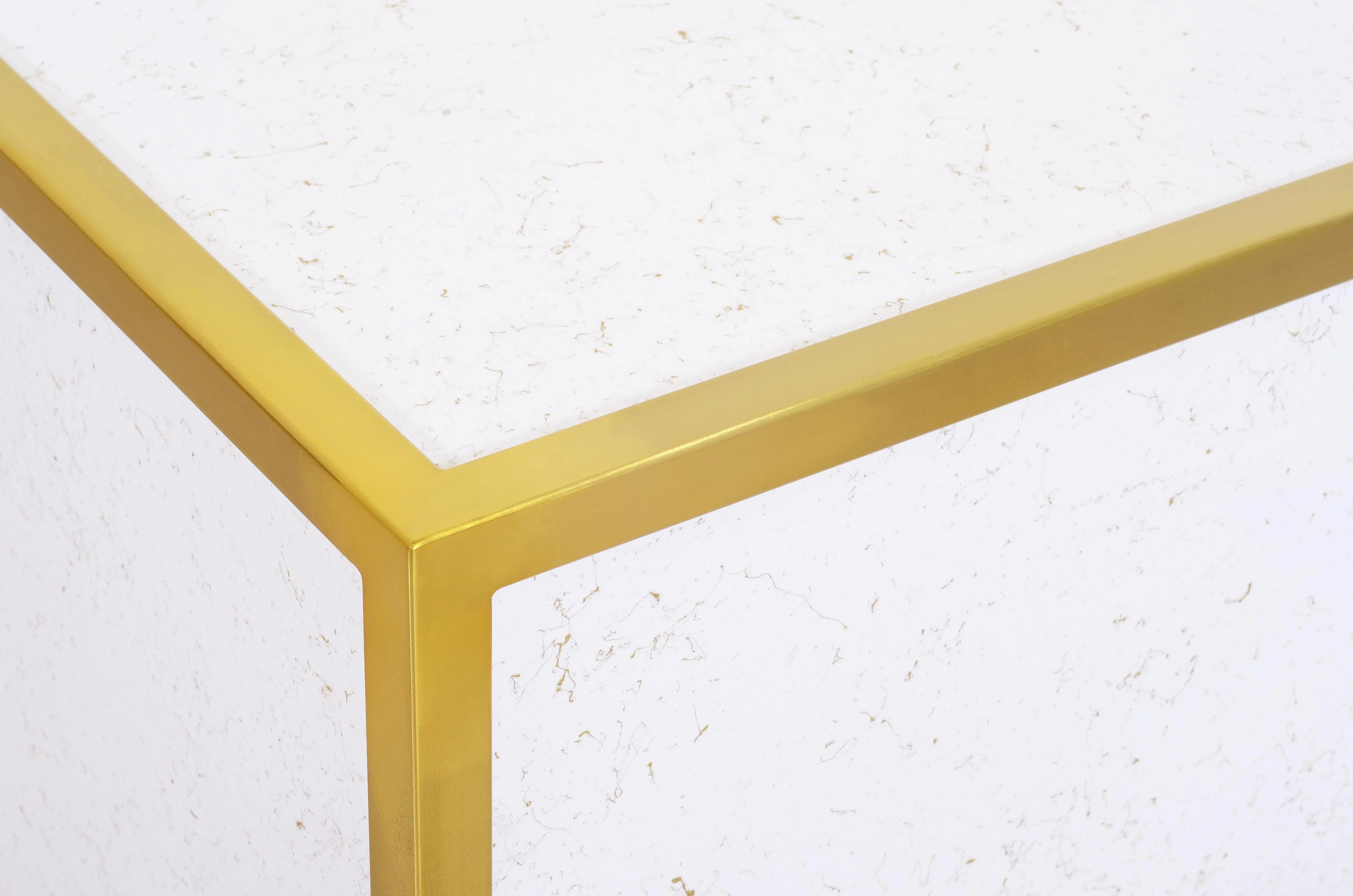 Glitz White Faux Marble End Table - Image 6