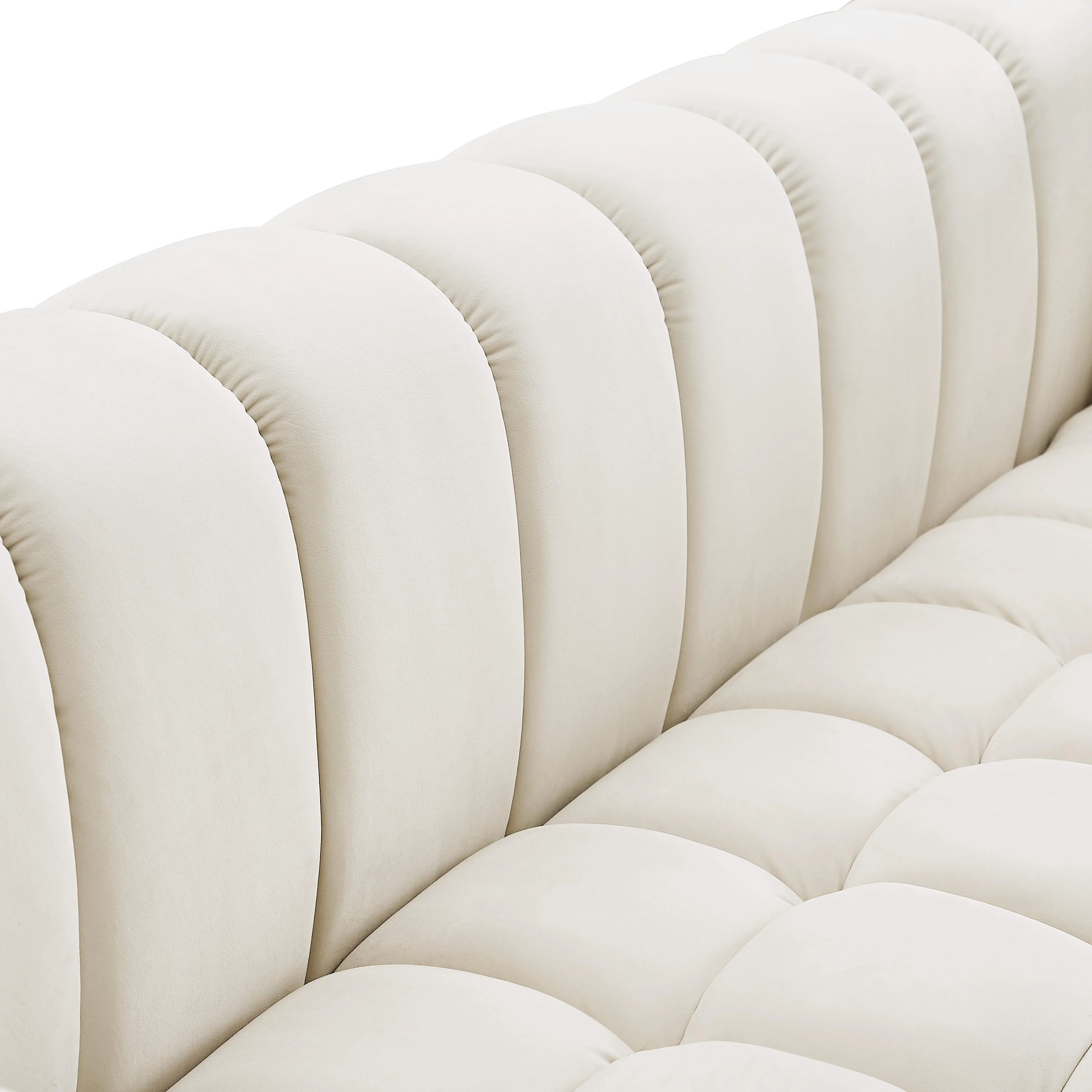 Gwen Cream Velvet Loveseat - Image 8