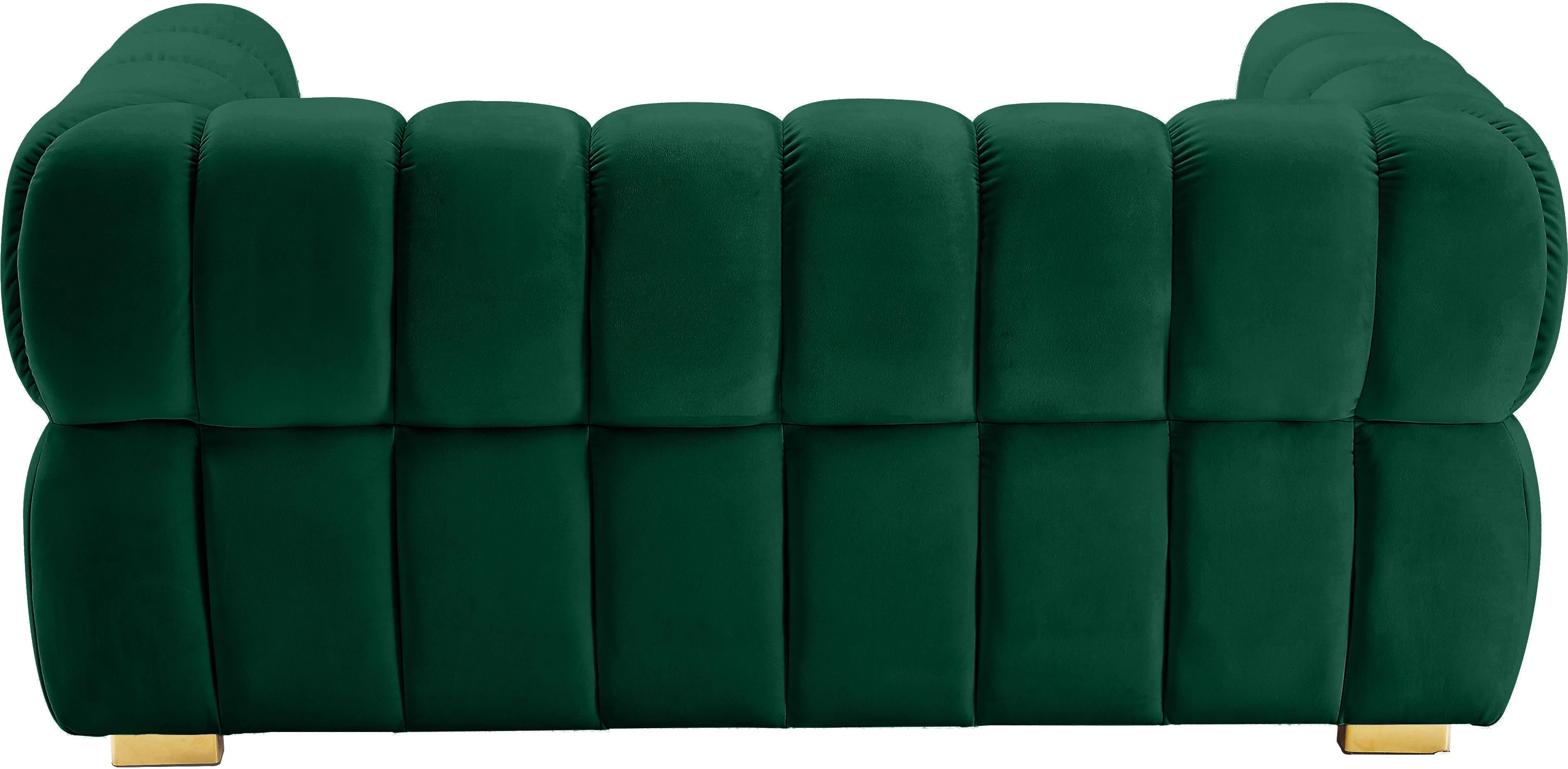 Gwen Green Velvet Loveseat - Image 5