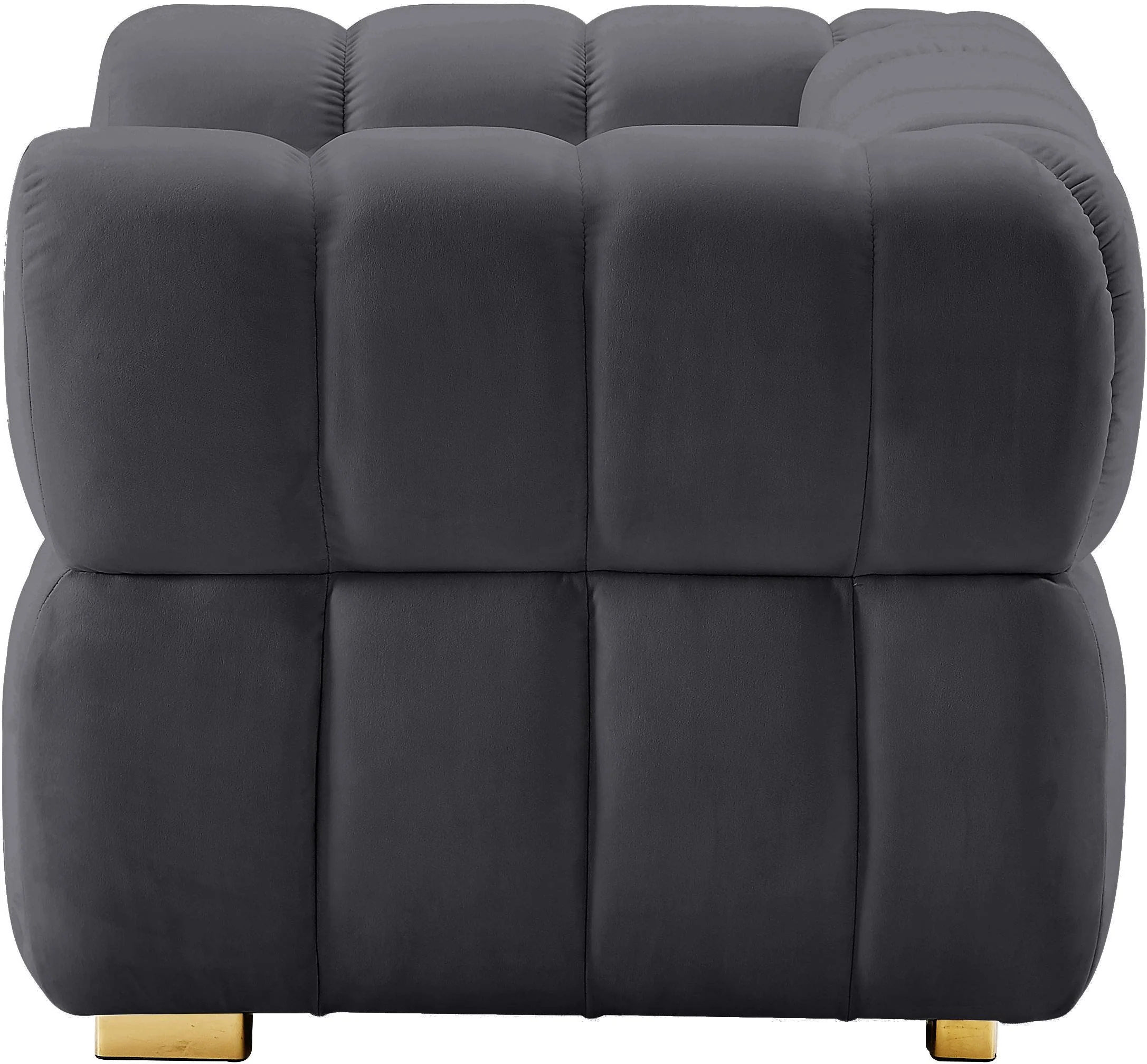 Gwen Grey Velvet Chair - Image 6