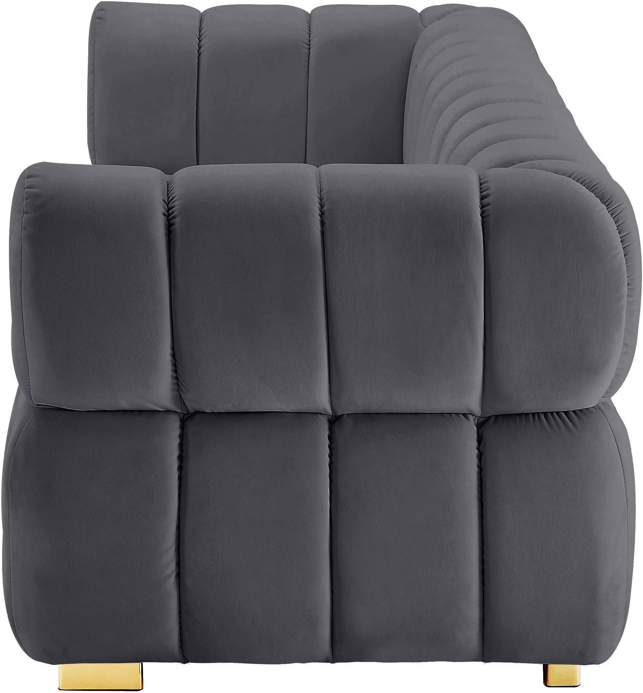 Gwen Grey Velvet Sofa - Image 6