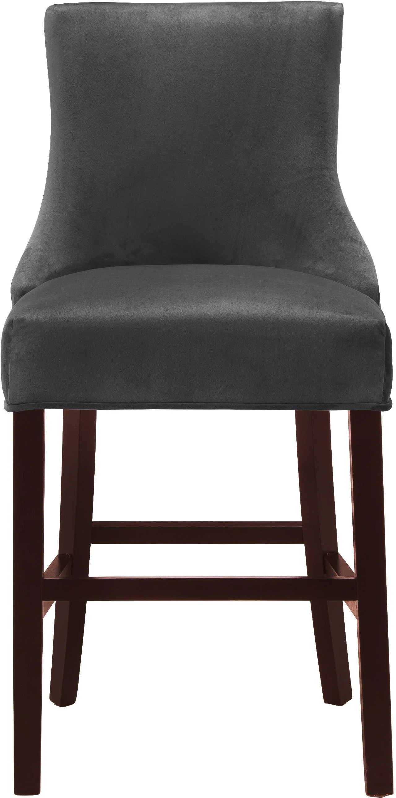 Hannah Grey Velvet Stool - Image 4
